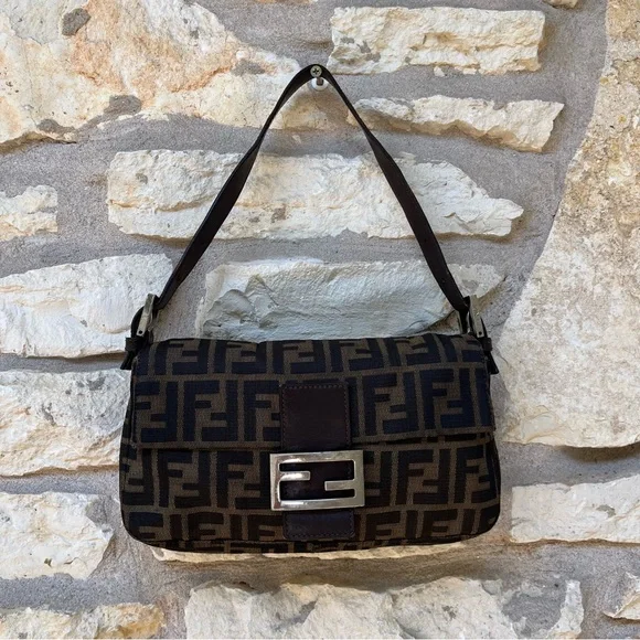Fendi Brown and Black Shoulder Bag - Picture 6 of 14